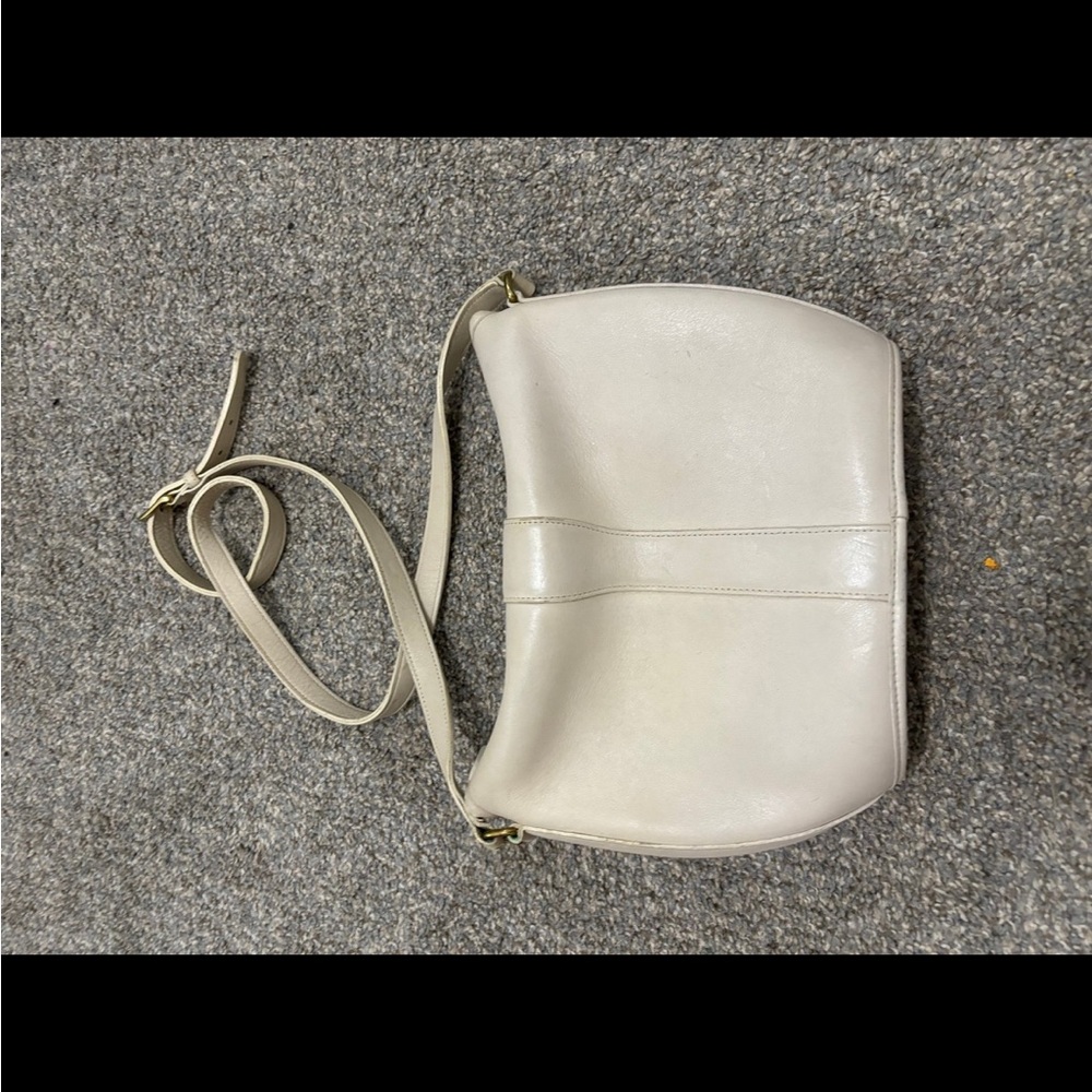 Vintage Coach 9948 canterbury 1994 bone white crossbody leather bag - Picture 4 of 8